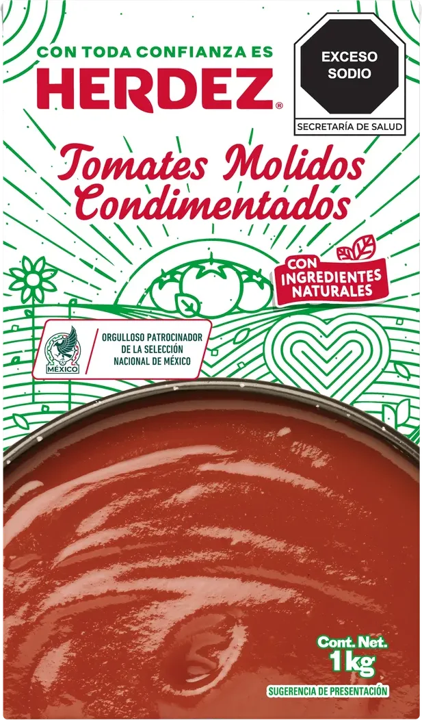 Puré de tomate condimentado Herdez 1 kg