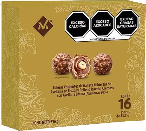 Chocolates pralinas europeas Member's Mark 16 piezas