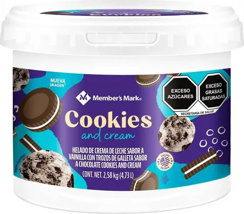 Helado de crema cookies & cream Member's Mark 4.73 L